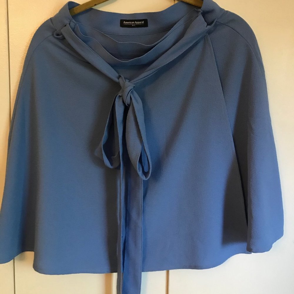 American Apparel crepe wrap skirt M/L Blue